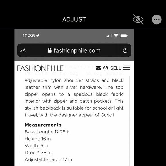 Gucci logo GG web strip Backpack - Picture 9 of 11